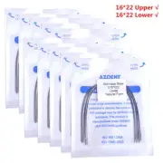 AZDENT Alambre de Arco Rectangular Dental de Acero Inoxidable para Ortodoncia 16