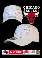 CHICAGO BULLS NBA NEW ERA 9FORTY WHITE RED SNAPBACK A FRAME CAP HAT LA NY NFL