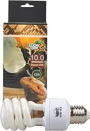 LUCKY HERP Reptile Compact Fluorescent UVA UVB 10.0 Bulb,13W,26W Available (13 Watt)