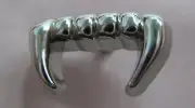 Medieval Occult Dracula Bat Fang Blood Vampire Teeth Tie Tac Hat Cap Earring Pin