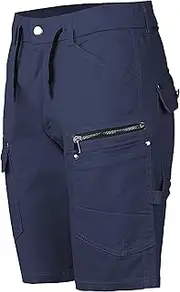 [BIG BEE] Utility Work Cargo Shorts Stretch Cotton Short Pants Belt Loops Elastic Waist