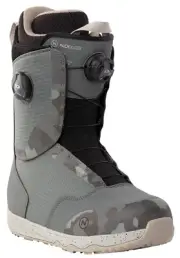 2024 Nidecker Rift Dual BOA Mens Freestyle Snowboard Boots Grey Camo Size 11