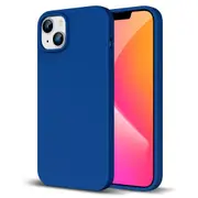 ZUSLAB iPhone 14 Case Liquid Silicone Anti-Scratch Gel Rubber Shockproof Protective Cover with Soft Microfiber Lining for Apple (2022) - Cobalt Blue