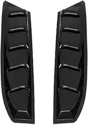 Car Glossy Black ABS Window Louvers Shutters Cover Compatible For Honda Civic Sedan 2016-2020