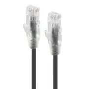 [C6S-0.30BLK] 0.30m Black Ultra Slim Cat6 Network Cable - Series Alpha