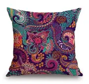 Colorful Ethnic Paisley Decorative Throw Pillow Cover,Boho Style Mandala Tss87