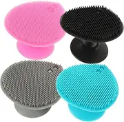 WOFASHPURET 4Pcs Silicone Bath Brush Gentle Exfoliating Shower Scrubber for Massage and Hair Cleaning Safe and Soft Scalp Massager for Bathing and Skin Care