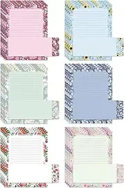 Better Office Products Floral Paper Stationery Set, 100 Piece Set (50 Lined Sheets + 50 Matching Envelopes), Letter Size 8.5 x 11 inch, 6 Designs, Double Sided/Lined Printing Paper, by