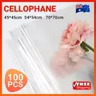 Clear Cellophane Wrap Roll 3Sizes Gift Bouquet Basket Wrapping Paper Transparent