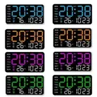 LED Digital Wall Clock Temperature Date Week Display Table Alarm Clocks