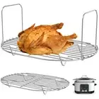 2Pcs Air Fryer Rack Metal Steam Slow Cooker Steamer Rack for 8.5Qt NinjaFoodi⇔;