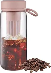 [RFSHOP] Iced Coffee Maker, Cold Brew Coffee Maker, Iced Tea Maker, Cold Brew Maker, Leakproof Portable Cold Brew Jar For Outdoor Sports Travel Hiking Camping Fitness Gym