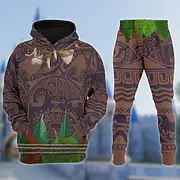 Moana Maui Outfits Hoodie Jogger Pants 3D Character Front Pocket Graphic For Couple's Men's Women's Adults' Carnival Masquerade 3D Print Party Casual Daily