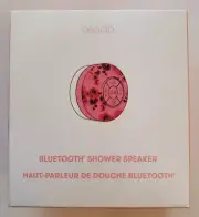 Bando Bluetooth Shower Speaker w/ USB Cord Pink Red Floral Roses New