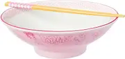 Silver Buffalo Bratz Featuring Cloe, Yasmin, Jade, and Sasha Ceramic Ramen Noodle Rice Bowl with Chopsticks, Microwave Safe, 30 Ounces