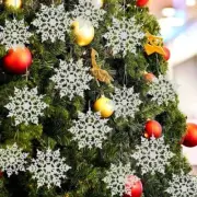 Christmas Snowflake Ornaments - Plastic Glitter Snowflakes Decorations