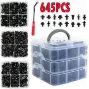 645pc Plastic Rivets Fastener Bumper Fender Trim Door Push Pin Remove Tool Auto (for: Renault)