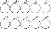Mellisso 40Pcs Violin Strings E-A-D-G Core Steel+Nickel Wound Exquisite Stringed Musical Instrument Parts Accessories