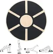 Wooden Exercise Fitness Balance Board, Exercise Balance Stability Trainer Portable Balance Board, for Fitness Stability Training