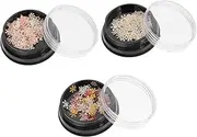 Healeved 3 Boxes Christmas Nail Art Stickers Snowflake Sequins for Manicure Eye Makeup Candy Flakes for Holiday Parties Craft Projects Eye Catching Decorations