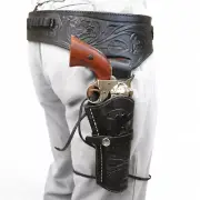 Western Gun Holster Belt Leather Heritage Rough rider Revolver Tooled