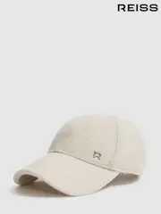 Reiss Oatmeal/Shiny Silver Logan Wool-Blend Brushed Felt Cap (AA3757) | $120