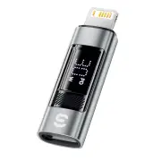 Essager ES-OTG25 30W/60W iP Male to Type-C Female / Type-C Male to iP Female Digital Display Adapter Converter for Phone