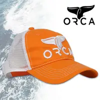 在飛比找PChome24h購物優惠-美國ORCA殺人鯨個性透氣棒球帽 - 橘色 Free Siz