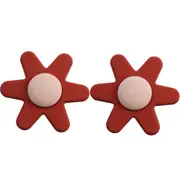 2x Koala Dream Silicone Suction Daisy Spinner Sensory Childrens Toy Red 0M+