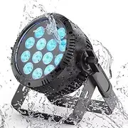 14 * 15W RGBW LED Par Can Light, IP65 Waterproof Stage Lighting Lamps with Remote Control & Auto/Sound Activated, DMX Stage Lighting Spotlight for DJ Bar Party Disco Birthday Wedding