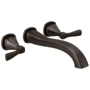 Delta T5776-WL Stryke Double Handle Wall Mounted Tub Filler Trim - Bronze