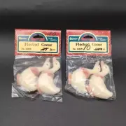 Vtg Flocked Goose Country Geese Figure Craft Pieces 2 Sealed Packs Darice Crafts