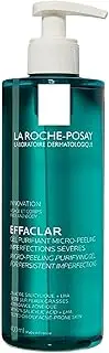 La Roche-Posay Face Cleanser Gel Effaclar Micro-Peeling Purifying 400ml, Targets Pimples Blemishes & Breakouts, For Acne-Prone Skin Exfoliates Face & Body Persistent Imperfections