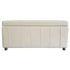 Agyness Storage Ottoman Blanket Box Foot Stool PU Whisper Grey