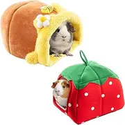 Avont Guinea Pig Bed House Hideout, Small Animal Hideaway Cage Accessories, Washable Warm Sleeping Bed for Dwarf Rabbits Chinchillas Hamsters Hedgehogs Ferrets Bearded Dragons and Rats -2 Pack