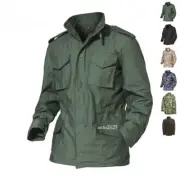 Waterproof Mens Military Field Coats Army M65 Tactical Jacket Parka Camo