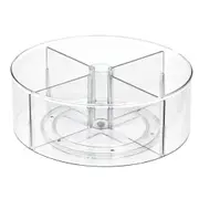 iDesign The Home Edit Deep Divided Storage/Organiser Turntable/Lazy Susan 29cm