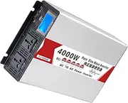 High Efficiency Pure Sine Wave Inverter Charger 4000W 5000W 6000W 8000W DC 12V/24V/48V/60V/72V to AC 120V/240V,Solar Power Inverter Car Inverter with LCD Display,4000w,72V to 110V