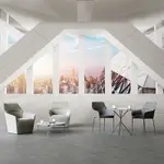 空間延伸視覺壁紙3D立體個性創意城市建筑墻布餐廳直播間背景墻紙