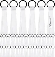 [Generic] Cheerleading Name Tags,Cheerleader Pom Poms Labels Ribbon - Soft Cheerleading Name Blank Ribbon Tags with Band for Text, Slogan, Name