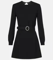 [Saint Laurent] Saint Laurent Embellished open-back minidress UK 12 black