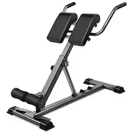 BLACK LORD Adjustable Roman Chair with 30-50 Degrees Inclination, Hyperextension Fitness Weight Bench for Back Glutes Hamstring Exercise and AB Workouts, Multifunctional Home Gym Equipment, Max 200kg