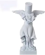 White Color Pour The Paint Iron Bucket Angel Original Banksy Sculpture Top Street Art Resin Figurine