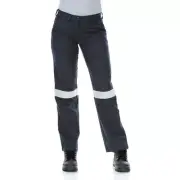 Womens FLAREX RipStop PPE2 Flame Resistant Inherent 197gsm Taped Navy Pants -...