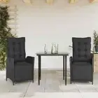 vidaXL 2-Seater Poly Rattan Sofa with Cushions - Black AU Stock Good Quali ✨