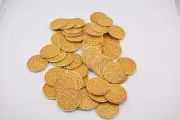 The Red Dragon Inn board game part pieces - qty 50 gold coin tokens