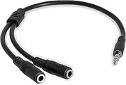 StarTech.com MUY1MFFS 3.5mm Male to 2 x 3.5mm Female Slim Stereo Splitter Cable
