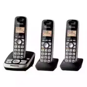 NEW Panasonic KX-TG4223 DECT 6.0 Cordless Phone Digital Answering 3 Handsets