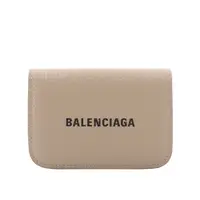 在飛比找誠品線上優惠-【Balenciaga 巴黎世家】經典Logo牛皮壓釦三折短