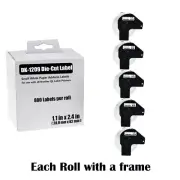 5Rolls 1.1"x2.4" Samll White Paper Address 800 Labels For Brother QL-570 DK-1209